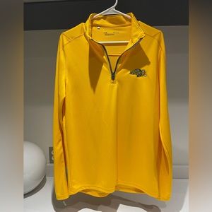 Under Armour UA Mens Long Sleeve Loose 1/4 Zip Pullover Small NDSU Bison 🦬 logo